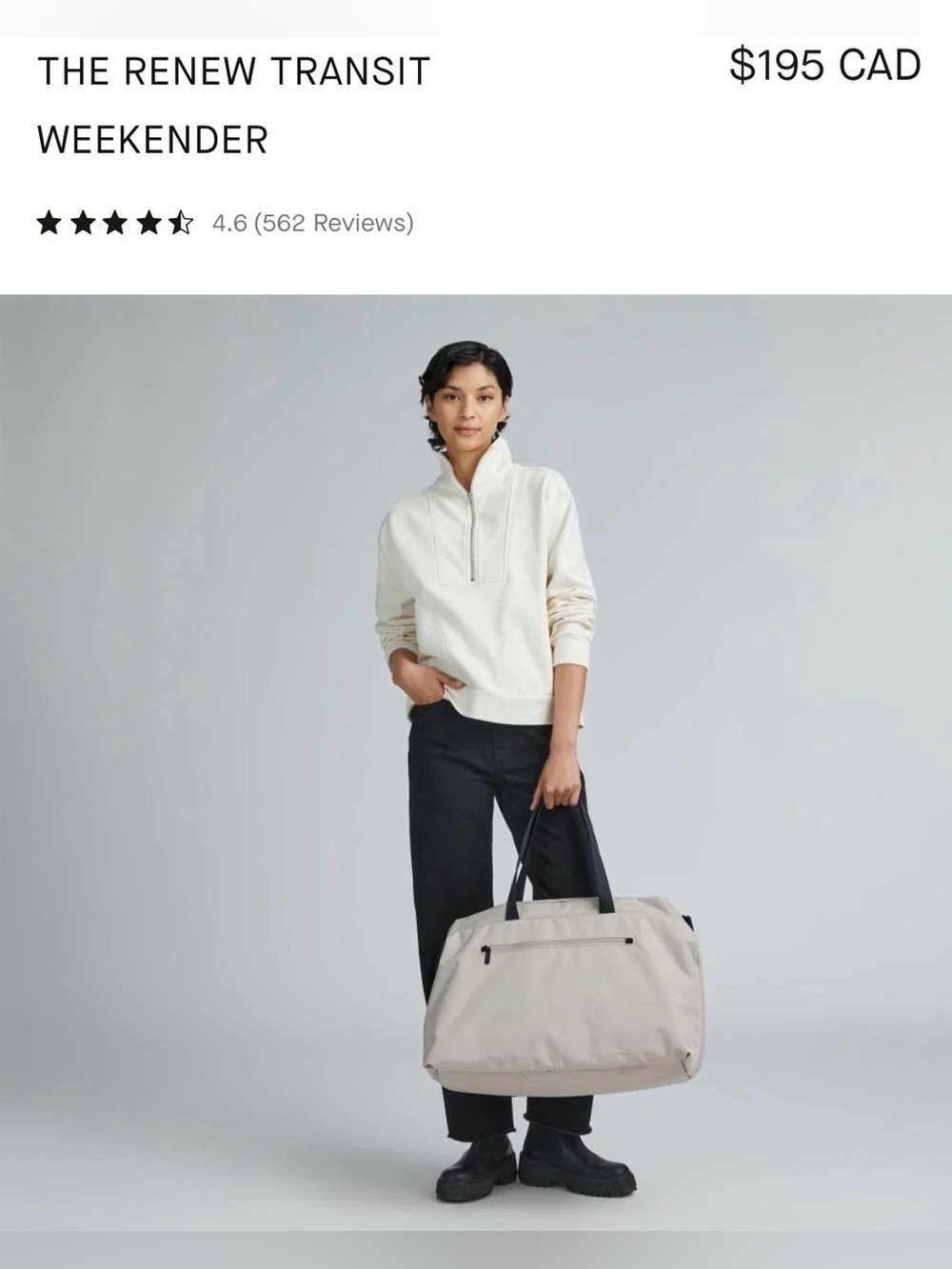 Everlane weekender bag